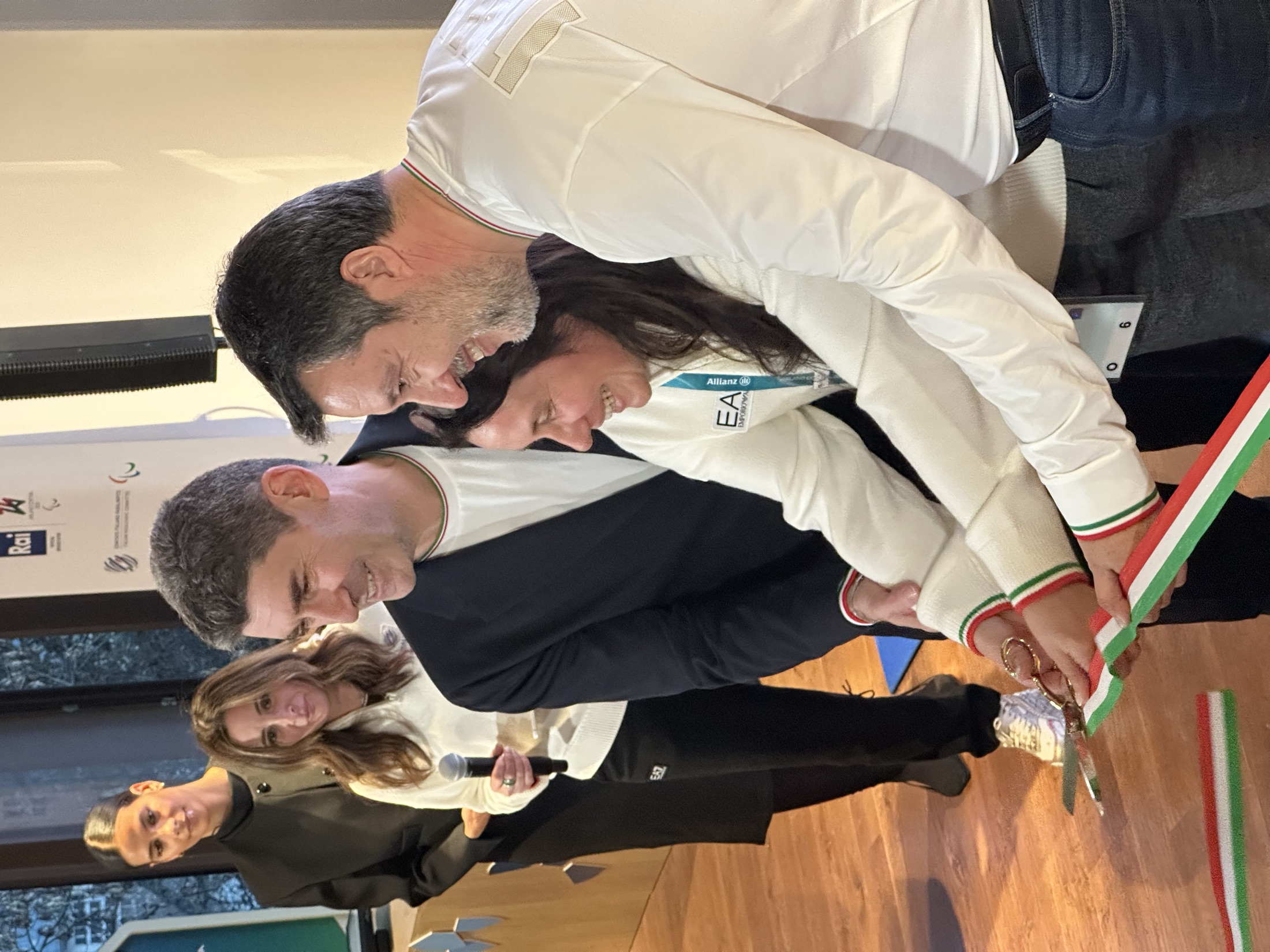 Ribbon cutting at Casa Italia Paralimpica with Minister Matteo Salvini