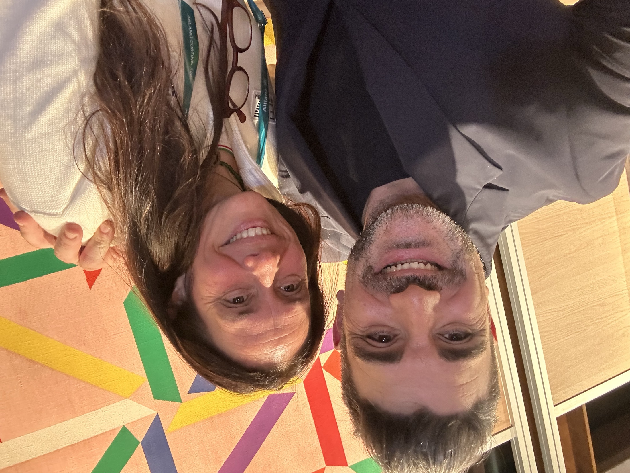 Fabio Visentin, CEO of TopTouch and Web'nGO, with the Minister for Disabilities Alessandra Locatelli at Casa Italia Paralimpica