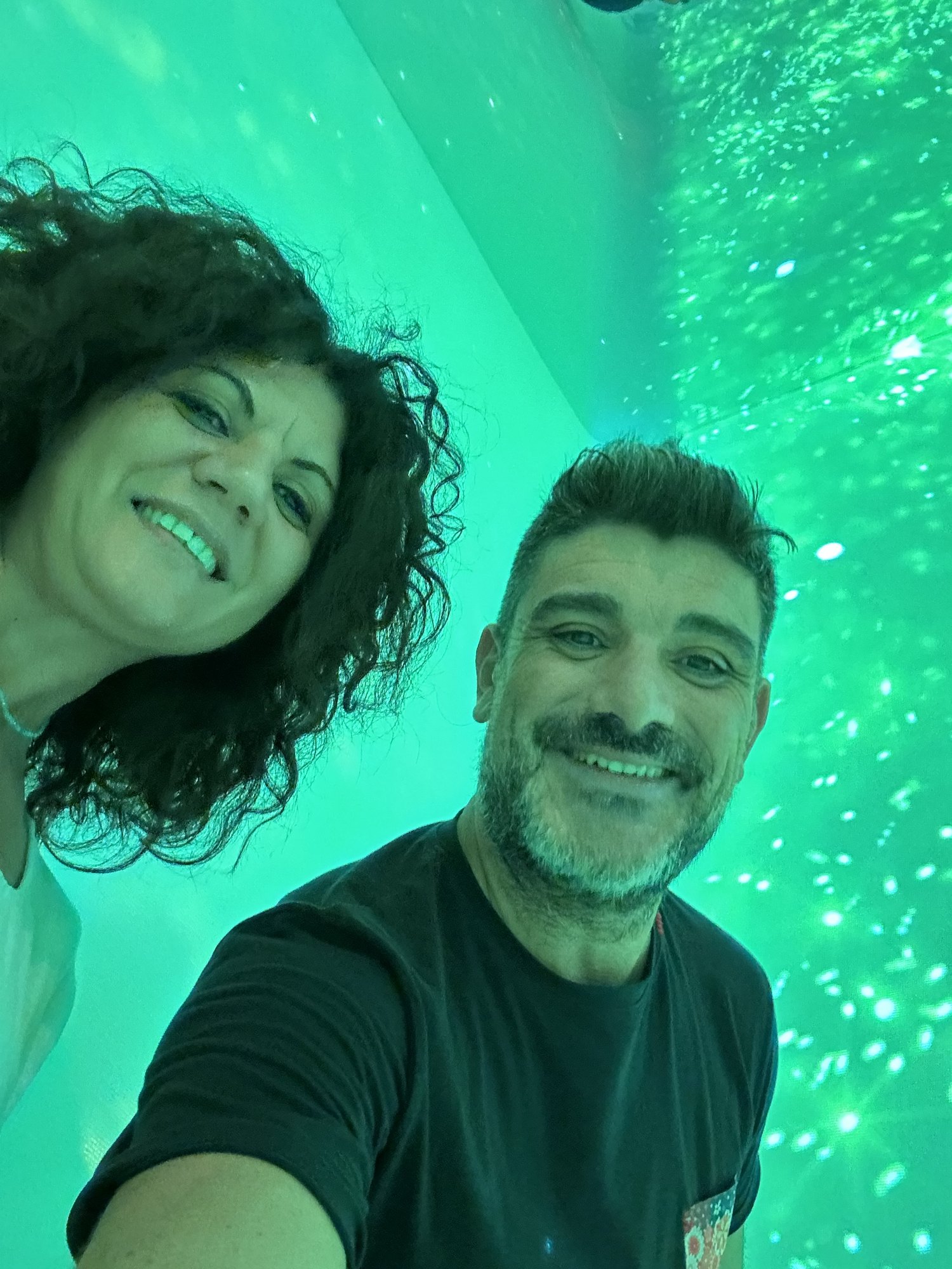 Francesca Testa di Europroject e Fabio Visentin nella Immersive Room