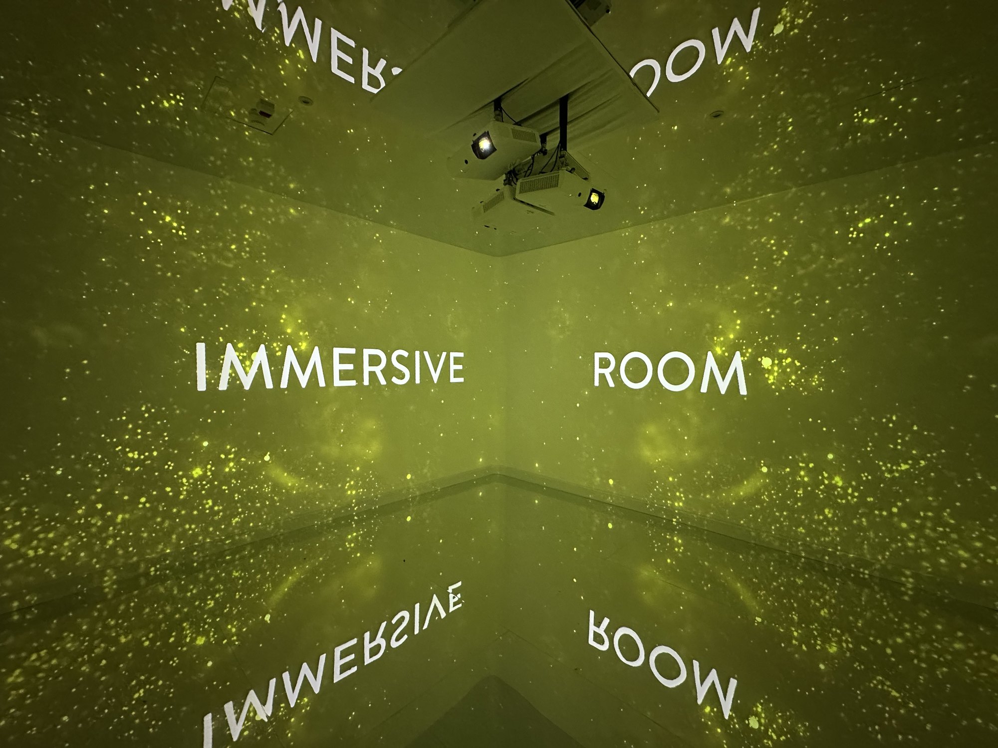 La Immersive Room Full Mirror: proiettori a soffitto e pavimento a specchio