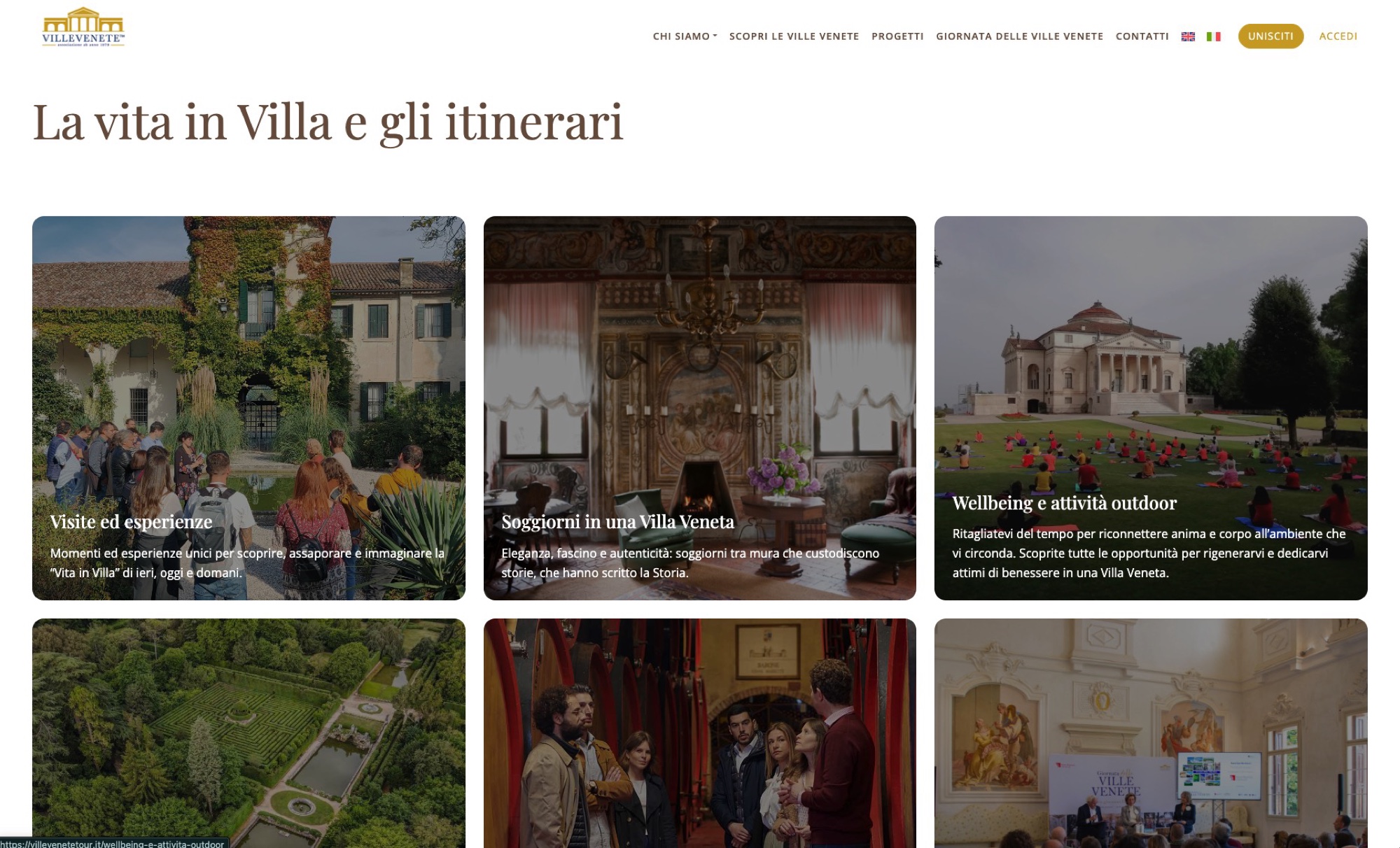 La vita in villa e gli itinerari