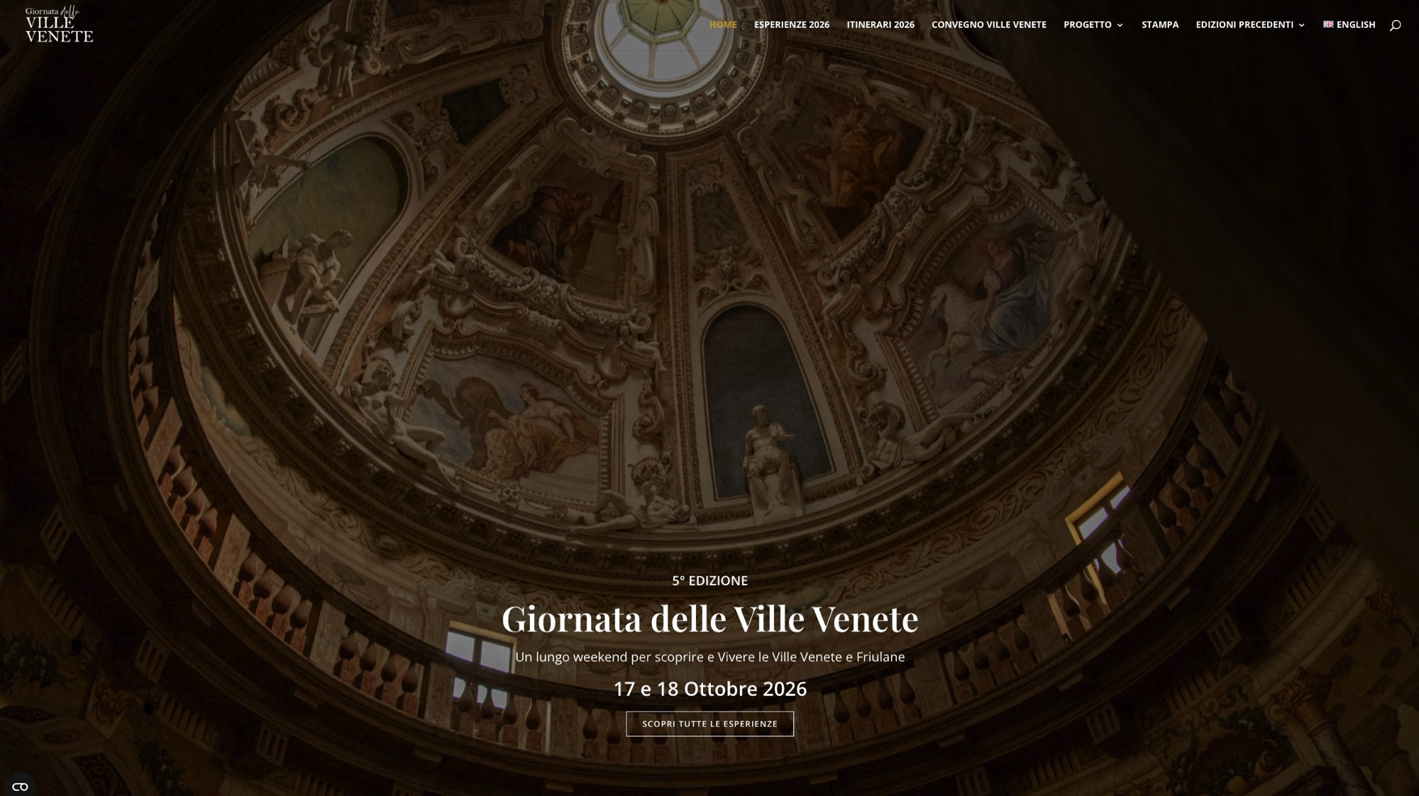 Homepage della Giornata delle Ville Venete, quinta edizione