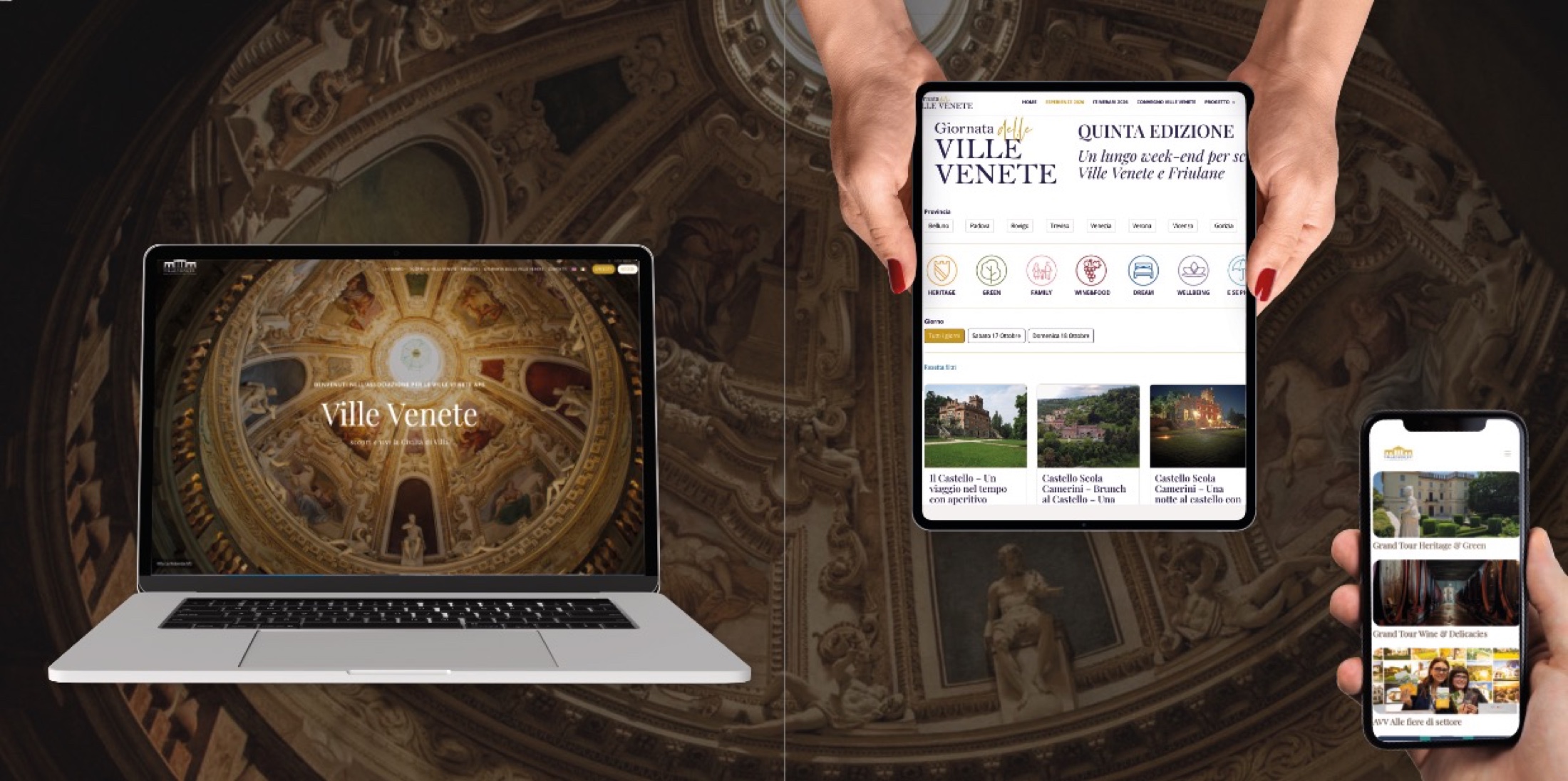 Il sito Ville Venete su dispositivi