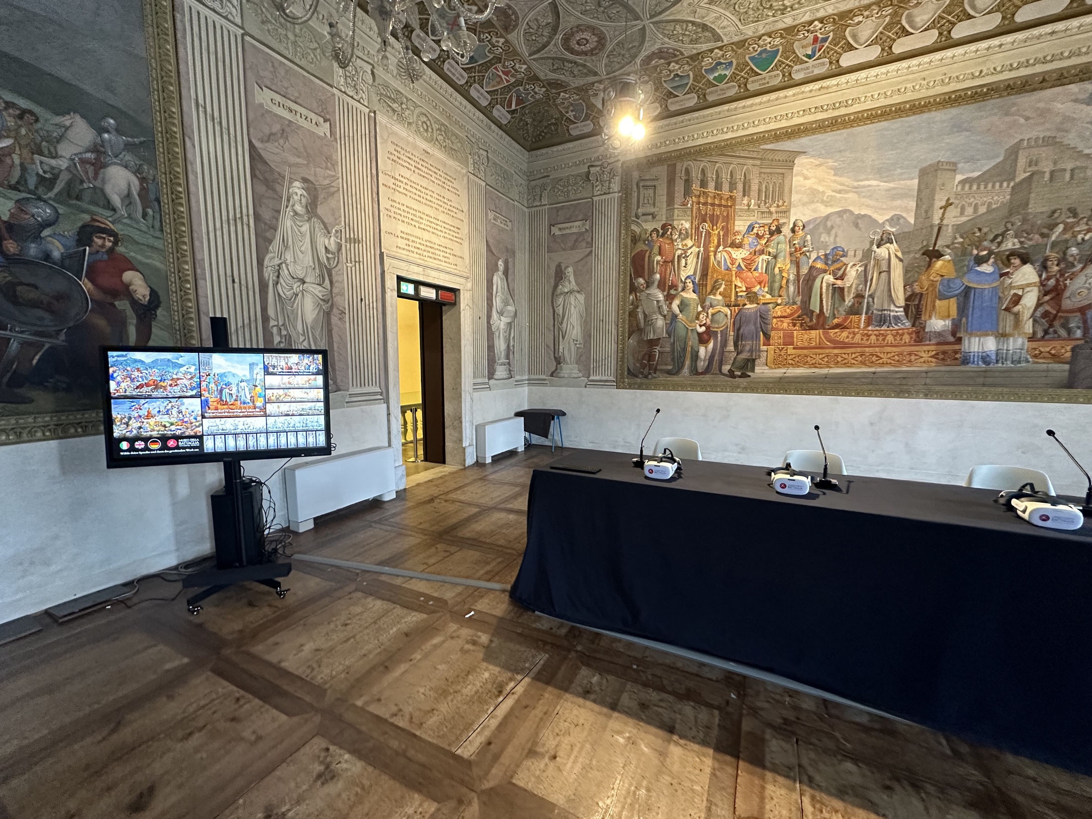 Sala affrescata del percorso di visita